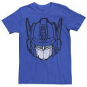 キャラクター Tシャツ 【 LICENSED CHARACTER TRANSFORMERS OPTIMUS PRIME BIG FACE TEE / ROYAL 】 メンズファッション トップス カットソー