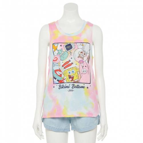 LICENSED CHARACTER キャラクター ズボン ボトムス Tシャツ ピンク ネクタイ ビキニボトム 水着 ジュニア キッズ 【 PINK LICENSED CHARACTER 1999 MUSCLE TEE YELLW BLU TIE DYE 】
