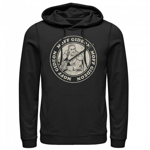 キャラクター フーディー パーカー 黒色 ブラック スターウォーズ 【 LICENSED CHARACTER THE MANDALORIAN MOFF GIDEION BADGE STAMP HOODIE BLACK 】