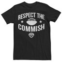 LN^[ F zCg S TVc F ubN y LICENSED CHARACTER ESPN FANTASY FOOTBALL RESPECT THE COMMISH WHITE LOGO TEE / BLACK z Yt@bV gbvX Jbg\[