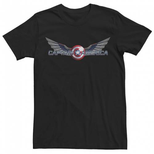 キャラクター ウィンター ソルジャー Tシャツ 黒色 ブラック 【 LICENSED CHARACTER MARVEL CAPTAIN AMERICA THE AND WINTER SOLDIER SHINY SHIELD TEE / BLACK 】 メンズファッション トップス カットソー