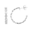 銀色 シルバー イヤリング 【 UNBRANDED STERLING SILVER TEXTURED C-HOOP EARRINGS / STERLING SILVER 】 ジュエリー アクセサリー レディースジュエリー