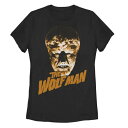 【★スーパーSALE★12/11深夜2時迄】キャラクター ロゴ グラフィック Tシャツ 黒色 ブラック 【 LICENSED CHARACTER UNIVERSAL WOLFMAN LOGO BIG FACE GRAPHIC TEE / BLACK 】 キッズ ベビー マタニティ トップス カットソー