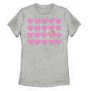 【★スーパーSALE★12/11深夜2時迄】キャラクター ピンク グラフィック Tシャツ ヘザー E.T. VALENTINE'S 【 LICENSED CHARACTER DAY PINK HEART GRAPHIC TEE / ATHLETIC HEATHER 】 キッズ ベビー マタニティ トップス カットソー