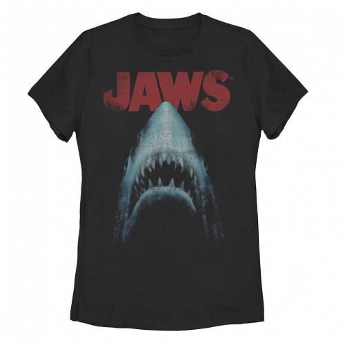 楽天スニケスキャラクター クラシック グラフィック Tシャツ 黒色 ブラック 【 LICENSED CHARACTER JAWS CLASSIC MOVIE POSTER CLOSE-UP GRAPHIC TEE / BLACK 】 キッズ ベビー マタニティ トップス カットソー