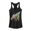 キャラクター 虹色 レインボー グラフィック タンクトップ 黒色 ブラック 【 LICENSED CHARACTER NINTENDO SUPER MARIO YOSHI RAINBOW 3D STAR GRAPHIC TANK TOP / BLACK 】 キッズ ベビー マタニティ トップス