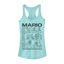 キャラクター グラフィック タンクトップ 【 LICENSED CHARACTER NINTENDO SUPER MARIO GROUP SHOT OUTLINED GRAPHIC TANK TOP / CANCUN 】 キッズ ベビー マタニティ トップス