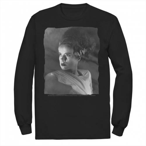 キャラクター クラシック Tシャツ 黒色 ブラック 【 LICENSED CHARACTER UNIVERSAL MONSTERS BRIDE OF FRANKENSTEIN CLASSIC PORTRAIT TEE / BLACK 】 メンズファッション トップス カットソー