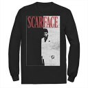 キャラクター Tシャツ 黒色 ブラック 【 LICENSED CHARACTER SCARFACE DISTRESSED MOVIE POSTER PHOTO TEE / BLACK 】 メンズファッション トップス カットソー