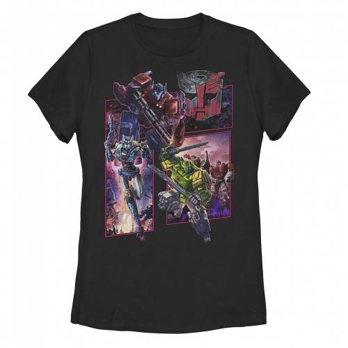 キャラクター Tシャツ 黒色 ブラック TRANSFORMERS: 【 LICENSED CHARACTER WAR FOR CYBERTRON AUTOBOT PANELS TEE / BLACK 】 キッズ ベビー マタニティ トップス カットソー