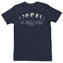 キャラクター ロサンゼルス フェイズ ロゴ Tシャツ 紺色 ネイビー 【 LICENSED CHARACTER MOONSTRUCK LA BELLA LUNA MOON PHASE LOGO TEE / NAVY 】 メンズファッション トップス カットソー