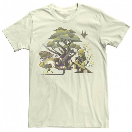 キャラクター マジック Tシャツ ナチュラル 【 LICENSED CHARACTER MAGIC THE GATHERING WITHERBLOOM SCHOOL GROUNDS COLLAGE TEE NATURAL 】