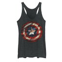 【★Fashion THE SALE★1/14迄】キャラクター グラフィック タンクトップ 黒色 ブラック ヘザー 【 LICENSED CHARACTER MARVEL CAPTAIN AMERICA AVENGERS SHIELD FLAG GRAPHIC TANK / BLACK HEATHER 】 キッズ ベビー マタニティ トップス パーカー