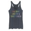  쥤ܡ 󥯥ȥå  ͥӡ إ  UNBRANDED YOUNG ADULT PRONOUN RAINBOW TEXT WORD STACK TANK TOP / NAVY HEATHER  å ٥ӡ ޥ˥ƥ ȥåץ