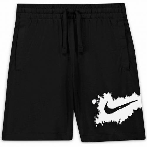 ナイキ ジャージー ショーツ ハーフパンツ 黒色 ブラック 白色 ホワイト 【 NIKE JERSEY SHORTS BLACK WHITE 】