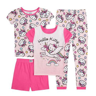 LICENSED CHARACTER キャラクター ショーツ ハーフパンツ ハローキティー TOPS, & ジュニア キッズ 【 LICENSED CHARACTER S 410 SHORTS PANTS PAJAMA SET MULTI 】