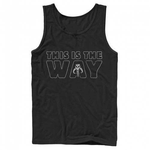 キャラクター タンクトップ 黒色 ブラック スターウォーズ 【 LICENSED CHARACTER STAR WARS THE MANDALORIAN THIS IS WAY MYTHOSAUR TANK TOP / BLACK 】 メンズファッション トップス