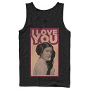 キャラクター タンクトップ 黒色 ブラック スターウォーズ 【 LICENSED CHARACTER STAR WARS I LOVE YOU ICONIC FILM QUOTE TANK TOP / BLACK 】 メンズファッション トップス