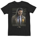 キャラクター Tシャツ 黒色 ブラック 【 LICENSED CHARACTER MARVEL LOKI GLORIOUS PURPOSE PORTRAIT TEE / BLACK 】 メンズファッション トップス カットソー(4)