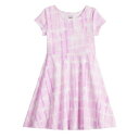 JUMPING BEANS スリーブ ドレス 半袖 【 S 4-12 Short Sleeve Skater Dress 】 Purple