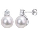【★Fashion THE SALE★7/12午前10時迄】白色 ホワイト ゴールド パール イヤリング & 【 STELLA GRACE 14K WHITE ...