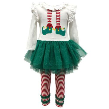 BLUEBERI BOULEVARD ベビー 赤ちゃん用 ドレス レギンス タイツ 白色 ホワイト & ジュニア キッズ 【 BLUEBERI BOULEVARD TODDLER ELF TUTU DRESS LEGGINGS SET WHITE 】