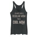 キャラクター クール タンクトップ 黒色 ブラック ヘザー 【 HEATHER LICENSED CHARACTER MEAN S A COOL MOM NOT REGULAR TANK BLACK 】