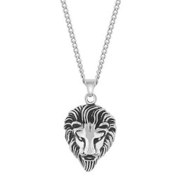 銀色 スチール ステンレス ネックレス 【 STEEL NATION STAINLESS STEEL LION PENDANT NECKLACE / STAINLESS STEEL 】 ジュエリー アクセサリー メンズジュエリー ペンダント