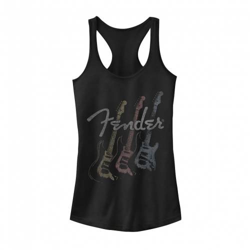 キャラクター ロゴ タンクトップ 黒色 ブラック 【 LICENSED CHARACTER FENDER STACKED GUITAR FADED LOGO TANK TOP / BLACK 】 キッズ ベビー マタニティ トップス パーカー