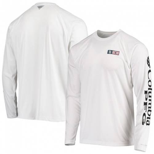 白色 ホワイト パドレス ラグラン スリーブ Tシャツ サンディエゴ 長袖 【 SLEEVE UNBRANDED COLUMBIA WHITE AMERICANA TERMINAL TACKLE OMNISHADE RAGLAN TSHIRT PAD 】