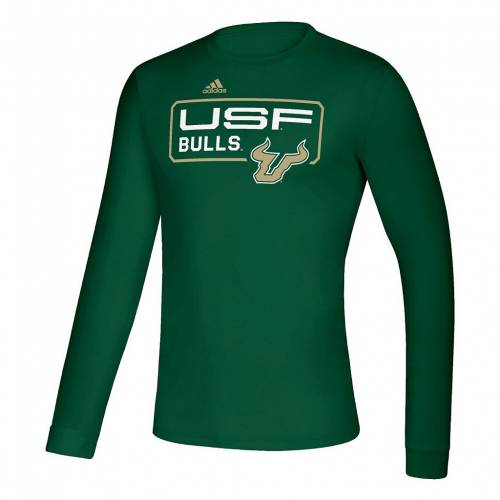 【★スーパーSALE★9/11深夜2時迄】アディダス 緑 グリーン フロリダ ブルズ スリーブ Tシャツ 長袖 【 GREEN SLEEVE ADIDAS SOUTH FLORIDA BULLS IN THE FRAME CREATOR AEROREADY TSHIRT USF 】