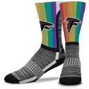 アトランタ ファルコンズ 虹色 レインボー クルー 靴下 【 UNBRANDED FOR BARE FEET ATLANTA FALCONS V-CURVE RAINBOW CREW SOCKS / FAL MULTI 】 インナー 下着 ナイトウエア メンズ レッグ