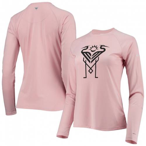 ピンク インテル マイアミ ラグラン スリーブ Tシャツ 長袖 【 PINK SLEEVE UNBRANDED COLUMBIA TIDAL RAGLAN OMNISHADE TSHIRT MLS 】