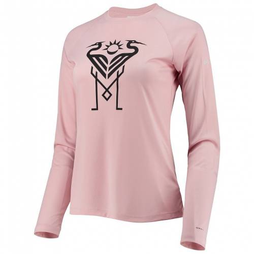 ピンク インテル マイアミ ラグラン スリーブ Tシャツ 長袖 【 PINK SLEEVE UNBRANDED COLUMBIA TIDAL RAGLAN OMNISHADE TSHIRT MLS 】