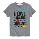 LICENSED CHARACTER グラフィック Tシャツ 【 I Love Hanging With My Cousins Graphic Tee 】 Grey