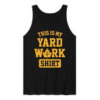 キャラクター ヤード タンクトップ 黒色 ブラック ワークシャツ 【 LICENSED CHARACTER THIS MY YARD WORK SHIRT TANK TOP / BLACK 】 メンズファッション トップス パーカー