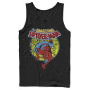 【★Fashion THE SALE★1/14迄】マーベル ビンテージ ヴィンテージ タンクトップ 黒色 ブラック 【 MARVEL AMAZING SPIDER-MAN VINTAGE COMIC TANK / BLACK 】 メンズファッション トップス