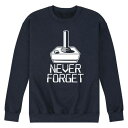 キャラクター クルー スウェットシャツ トレーナー 青色 ブルー スウェットトレーナーSHIRT 【 LICENSED CHARACTER NEVER FORGET CREW SWEATSHIRT / BLUE 】 メンズファッション トップス