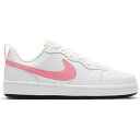 ナイキ NIKE カウント スニーカー 運動靴 コートバーロウ 【 Court Borough Low 2 Grade School Kids Shoes 】 White Sunset Pulse