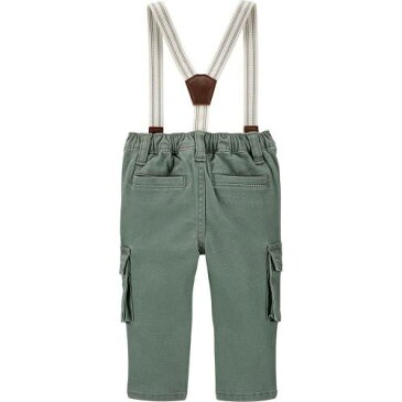 オシュコシュ OSHKOSH B'GOSH ベビー 赤ちゃん用 カーゴ オリーブ B'GOSH 【 OSHKOSH TODDLER STRETCH CARGO SUSPENDER PANTS OLIVE 】 キッズ ベビー マタニティ ボトムス