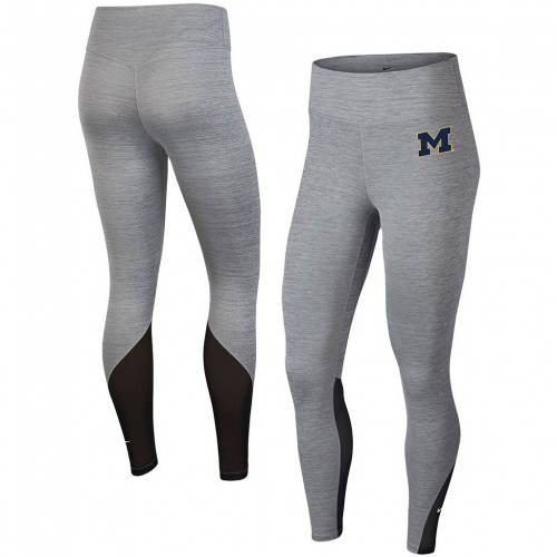 ナイキ 灰色 グレー グレイ ミシガン ウルヴァリンズ パフォーマンス タイツ 【 GRAY TIGHTS NIKE HEATHERED ONE PERFORMANCE MIC GREY 】