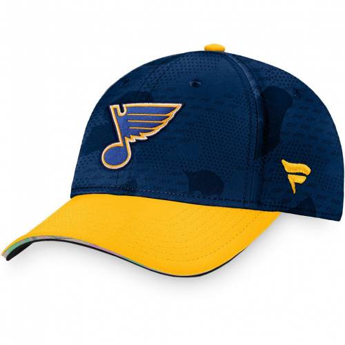 ファナティクス ブルース オーセンティック プロ 紺色 ネイビー セントルイス 【 FANATICS BRANDED NAVY/GOLD ST. LOUIS BLUES AUTHENTIC PRO LOCKER ROOM FLEX HAT / BLU NAVY 】 バッグ キャップ 帽子 メンズキャップ