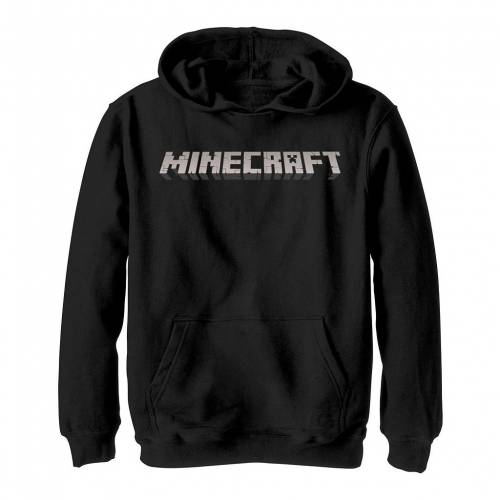 ロゴ フーディー パーカー 黒色 ブラック 【 MINECRAFT SIMPLE LOGO HOODIE / BLACK 】 キッズ ベビー マタニティ トップス スウェット トレーナー