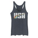 虹色 レインボー タンクトップ 紺色 ネイビー ヘザー 【 UNBRANDED RAINBOW BRIDGE USA TANK TOP / NAVY HEATHER 】 キッズ ベビー マタニティ トップス パーカー