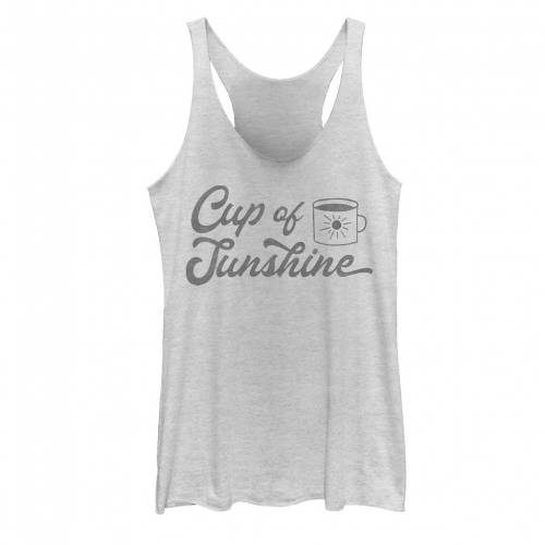 タンクトップ 白色 ホワイト ヘザー 【 HEATHER UNBRANDED CUP OF SUNSHINE TANK WHITE 】