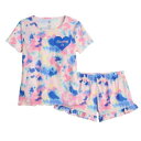 SO グラフィック Tシャツ ショーツ ハーフパンツ 【 S 4-20 Graphic Tee And Ruffle Shorts Set 】 Tie Dye