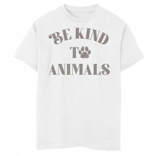 【★スーパーSALE★9/11深夜2時迄】キャラクター グラフィック Tシャツ 白色 ホワイト 【 LICENSED CHARACTER TRENDY BE KIND TO ANIMALS GRAPHIC TEE WHITE 】