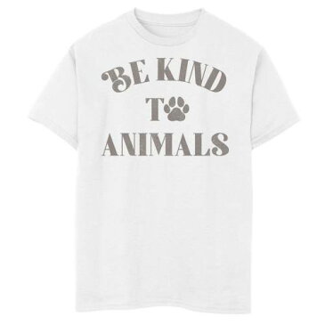 【★スーパーSALE★9/11深夜2時迄】キャラクター グラフィック Tシャツ 白色 ホワイト 【 LICENSED CHARACTER TRENDY BE KIND TO ANIMALS GRAPHIC TEE WHITE 】