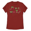 キャラクター クリスマス ロゴ Tシャツ 赤 レッド スターウォーズ 【 LICENSED CHARACTER STAR WARS CHRISTMAS PRESENT LOGO TEE / RED 】 キッズ ベビー マタニティ トップス カットソー