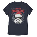 クリスマス ストームトゥルーパー Tシャツ 紺色 ネイビー スターウォーズ 【 STAR WARS CHRISTMAS STORMTROOPER UP TO SNOW GOOD TEE / NAVY 】 キッズ ベビー マタニティ トップス カットソー